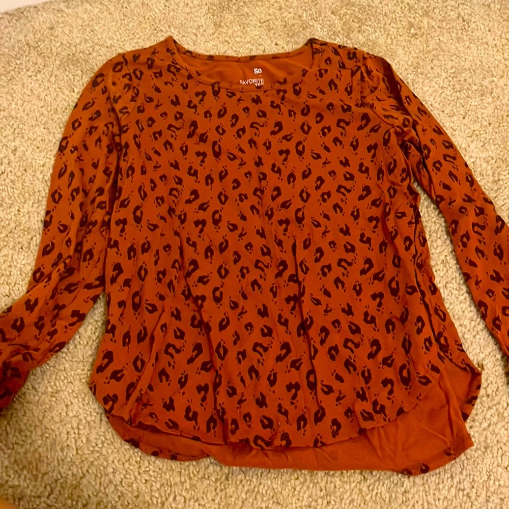 cheetah print long sleeve (not used)!